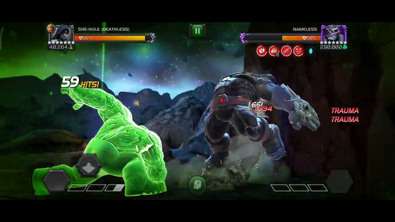 MCOC The Ordeal Villain - Death SheHulk vs Thanos
