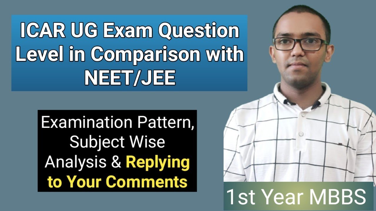 ICAR UG Exam Questions Level | Exam Pattern | Subject wise analysis| Replying to your comment|#icar