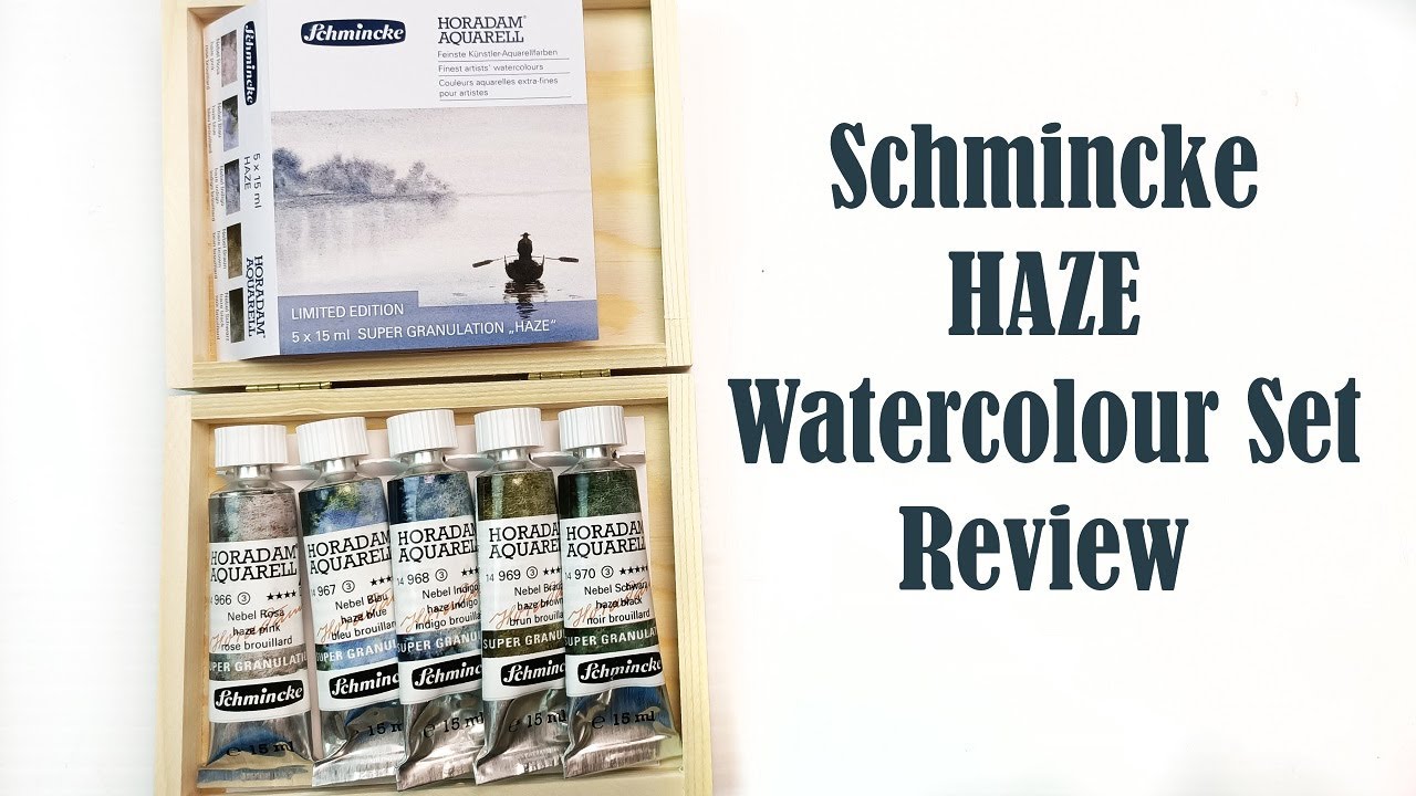 Schmincke Supergranulation Watercolours HAZE Set Review! Swatching & Paintings.