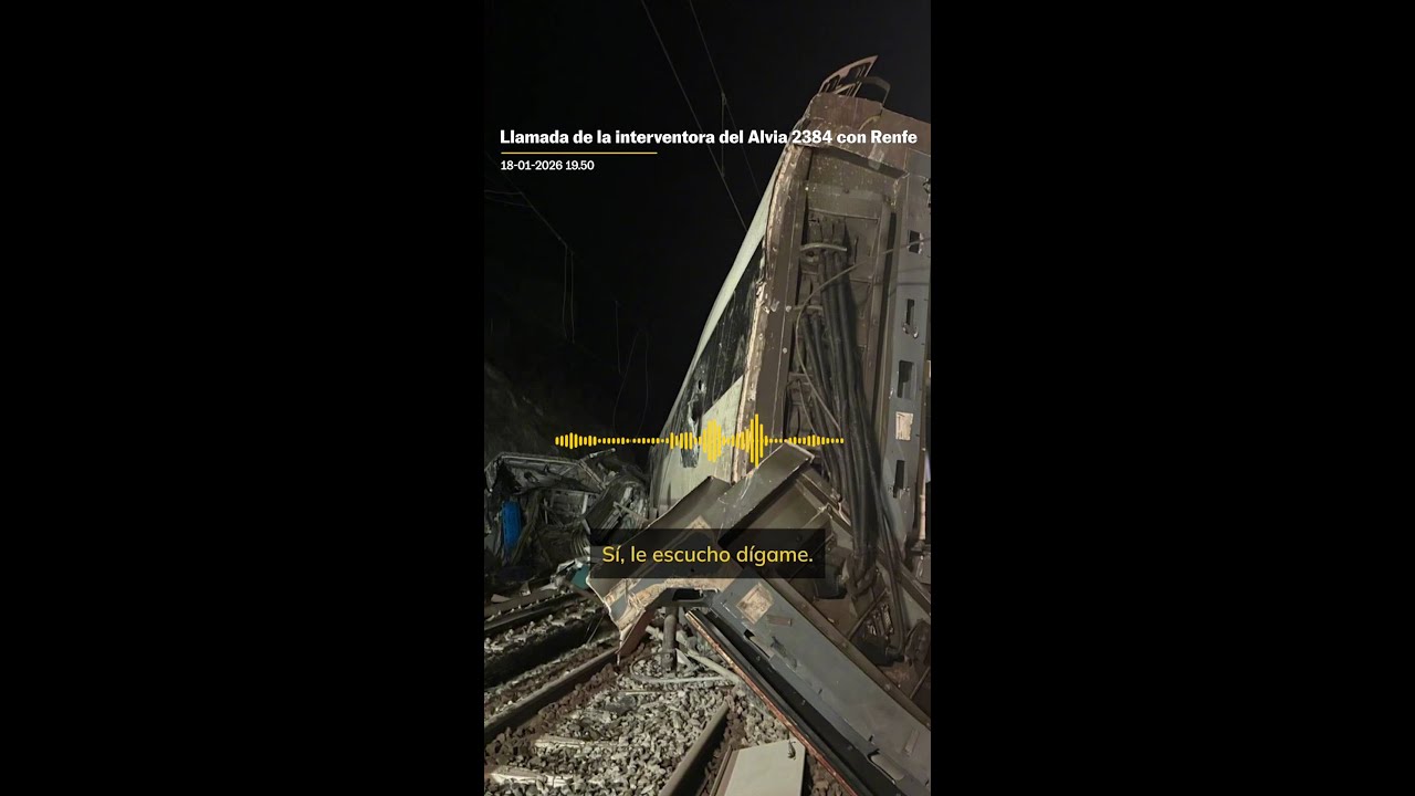 Accidente Adamuz: La llamada de la interventora del tren Alvia con Renfe a las 19.50 #shorts
