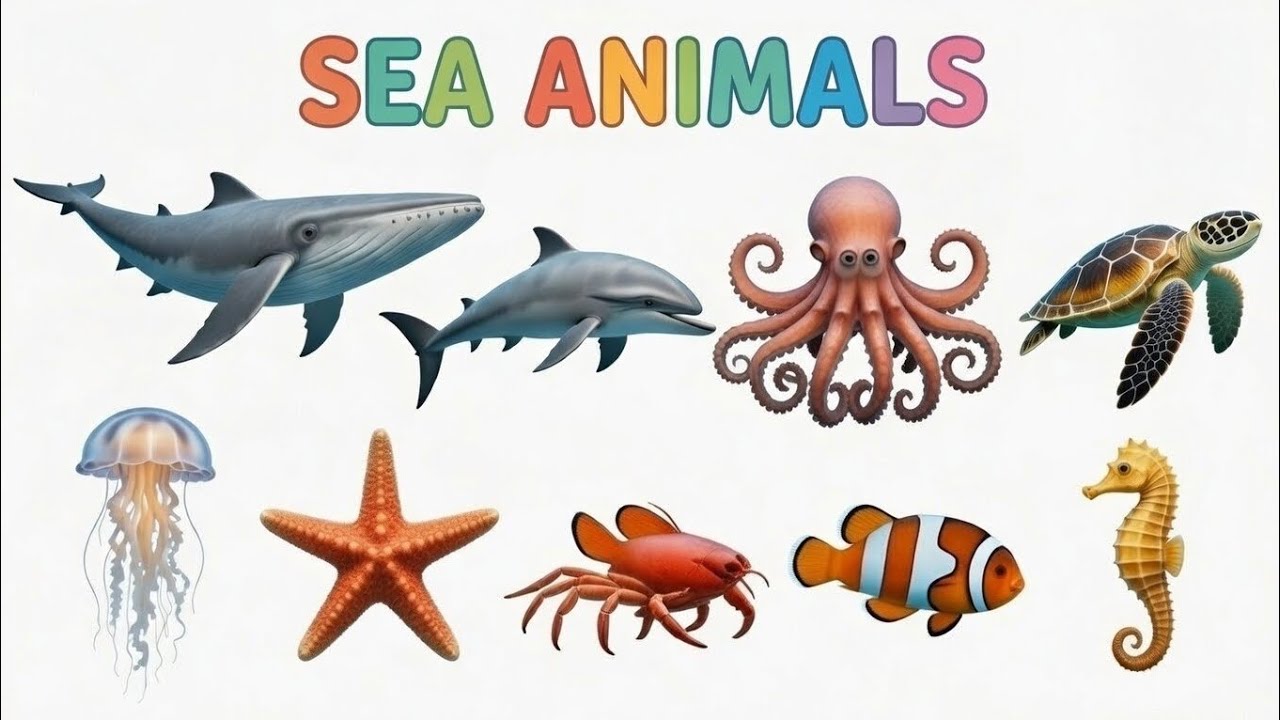 Sea Animals name in Hindi and English | समुद्री जानवर |