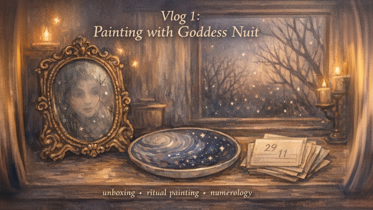 Vlog 1: Painting with Goddess Nuit, Unboxing a 19th Century Mirror and Using Numerology