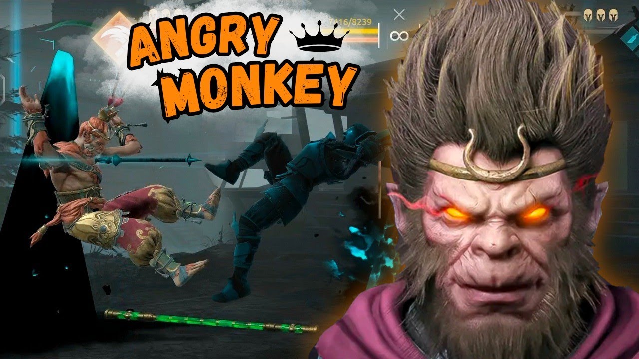 Monkey King woke up and Decided Bruta!ity 🦍 Monkey against Herald & Legion || Shadow Fight 4 Arena