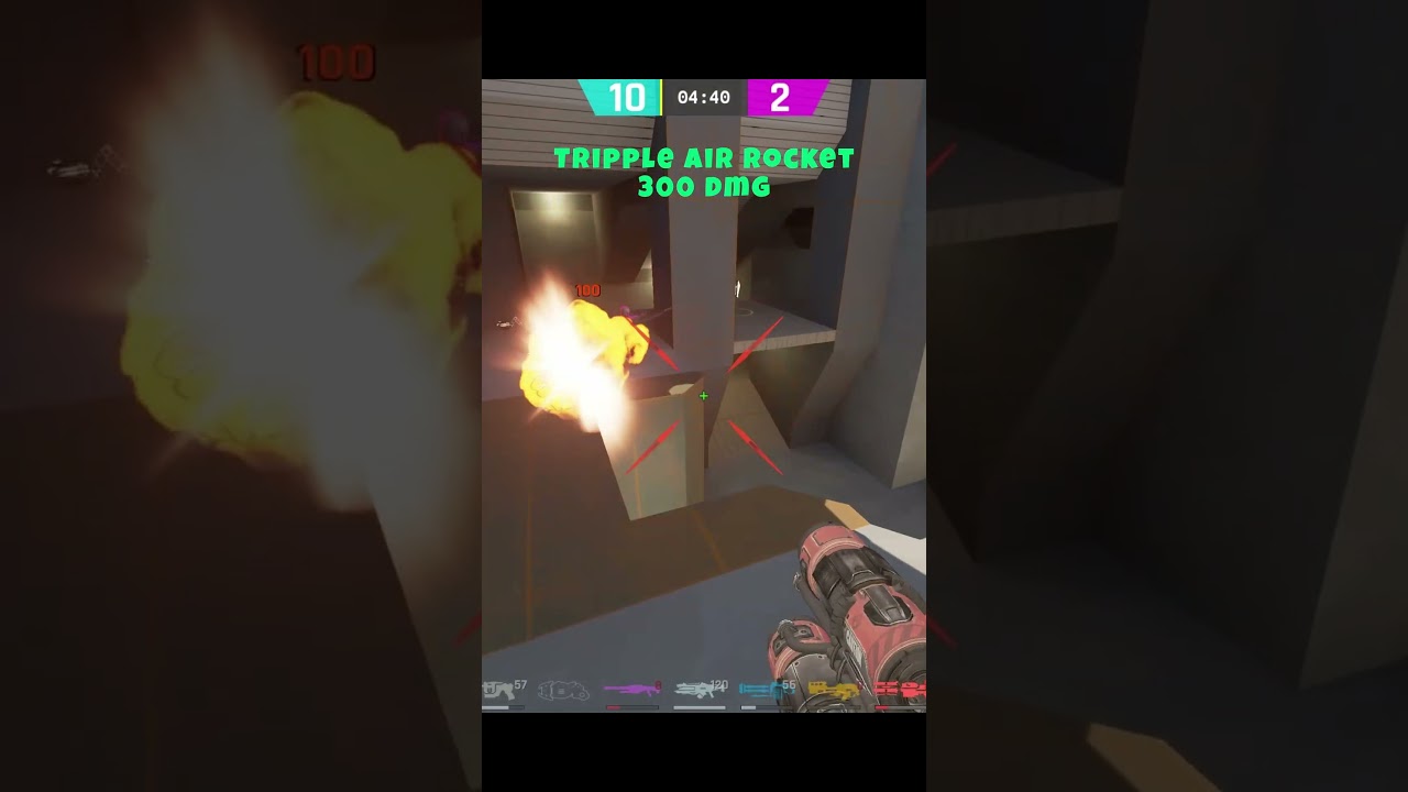 UT4 &ndash; Triple Air Rocket 🚀🚀🚀 (300 Damage) | Unreal Tournament 4 Short