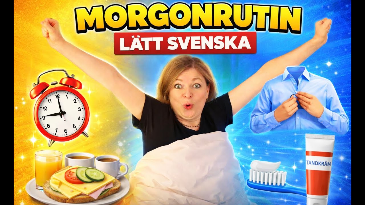 Slow Swedish for Absolute Beginners: A Morning Routine / Lätt svenska för nybörjare: En morgonrutin
