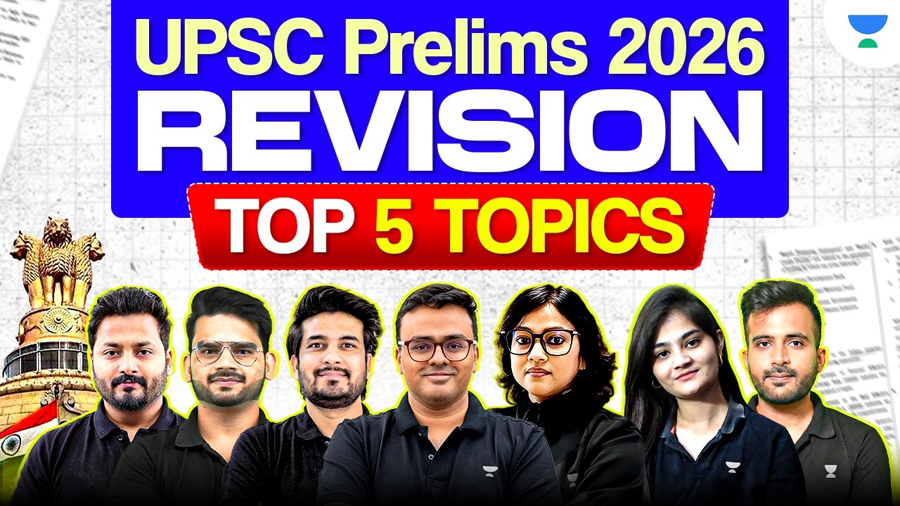 UPSC Prelims 2026 Top 5 Most Important Topics for ALL Subjects