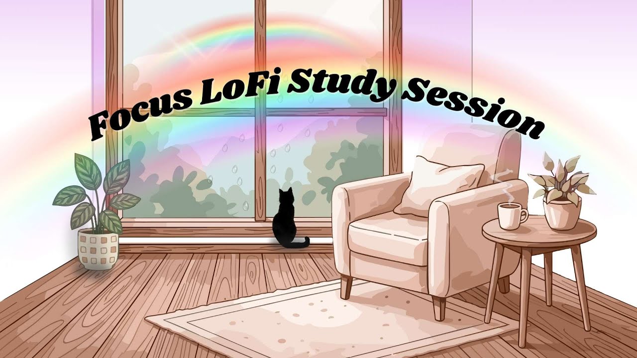LoFi for a Calm Study Session with 40 hertz focus tone | Helps ADHD (no mid roll ads)