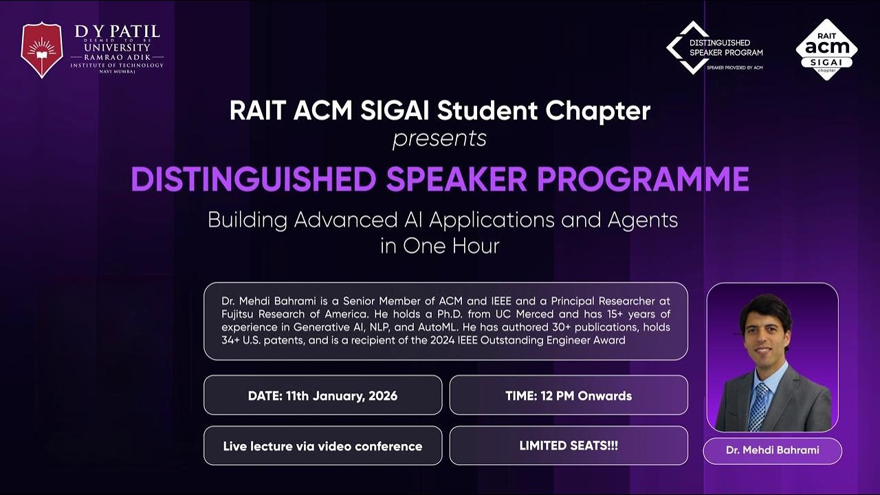 Building Advanced AI Applications and Agents in One Hour | Dr. Mehdi Bahrami | DSP | RAIT ACM SIGAI
