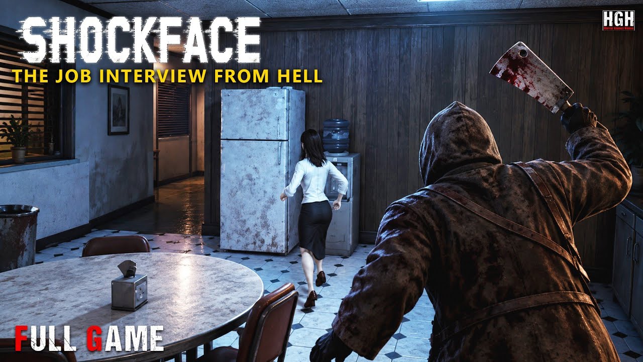SHOCKFACE | FIXED CAMERA Escape Horror | FULL GAME Walkthrough Gameplay | No Commentary