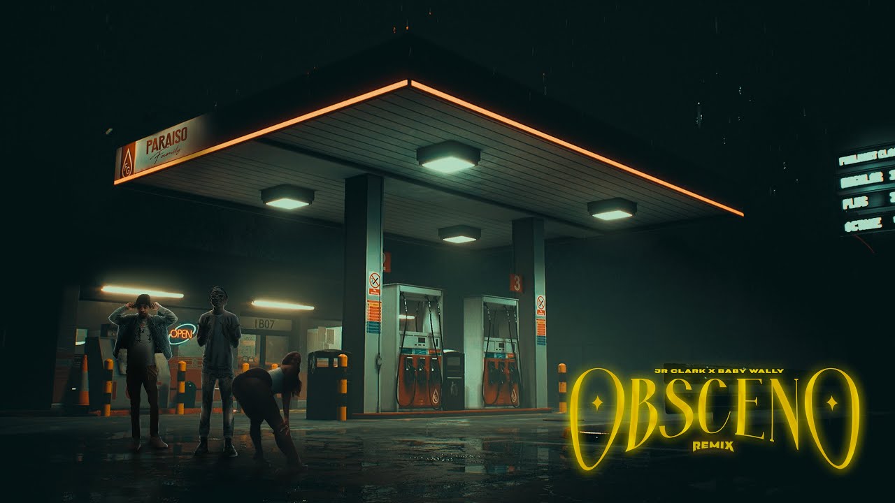 Jr Clark x Baby Wally - Obsceno Remix - (Lyric Video) - Paraiso Family Records