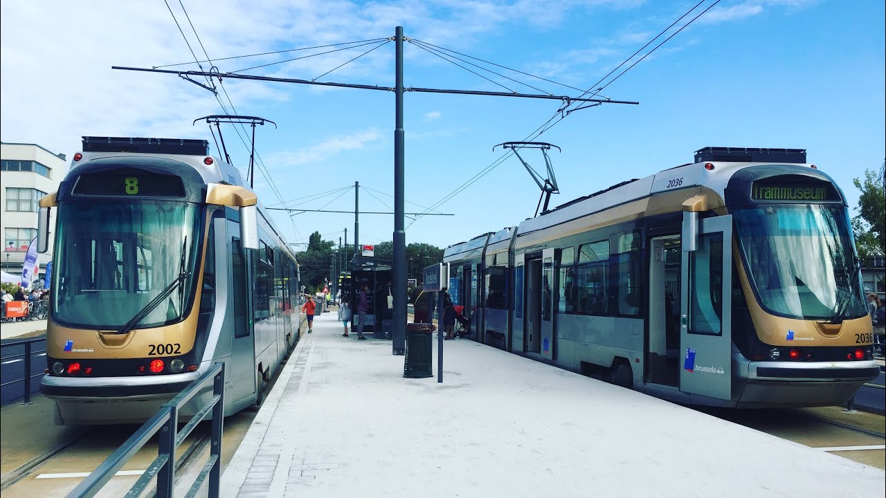 STIB/MIVB -🚊- THE NEW TRAM LINE 8 / LA NOUVELLE LIGNE 8 / AZ ÚJ NYOLCAS VILLAMOS (Brussels)