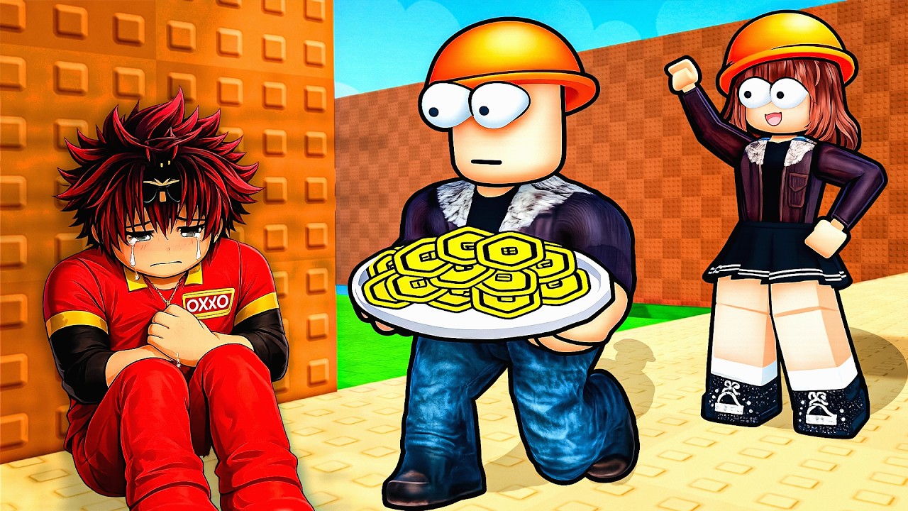 😱 I WAS ADOPTED BY TRILLIONAIRES in Kick a Lucky Block in ROBLOX!