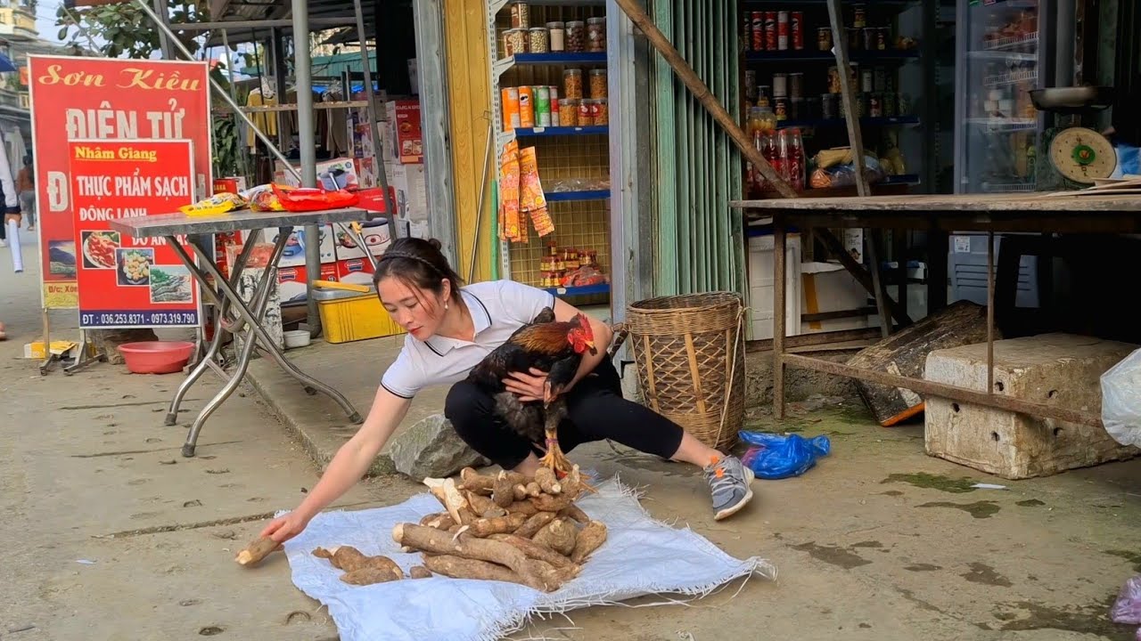 Harvesting( Cassava, Chicken ) Brought To The Market To Sell | king kong amazon | Fp 296
