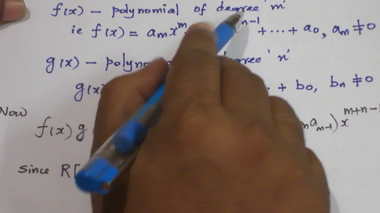 RESULT IN INTEGRAL DOMAIN OF POLYNOMIALS