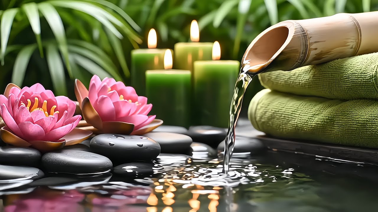 Soothing Spa Water Meditation | Bamboo Fountain & Tranquil Zen Garden