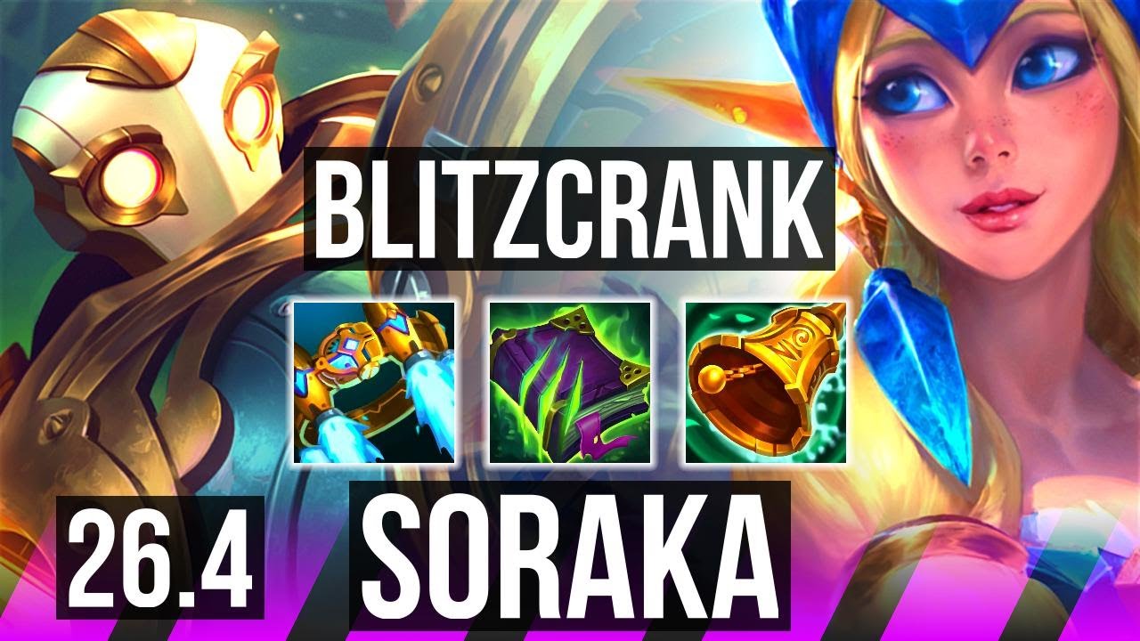 BLITZCRANK & Corki vs SORAKA & Hwei (SUP) | 21K damage, Electrocute | BR Challenger | 26.4