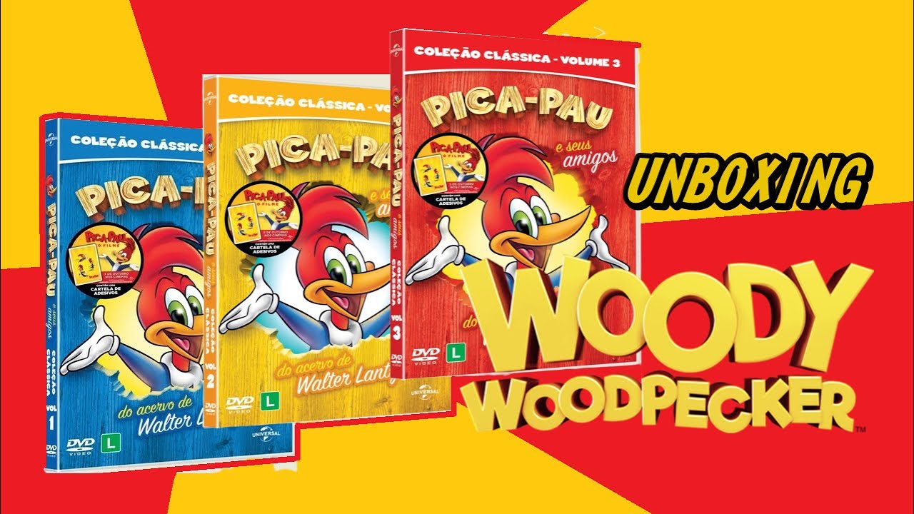DVD Pica-Pau e Seus Amigos: Coleção Clássica - Volumes 1, 2 e 3 - UNBOXING
