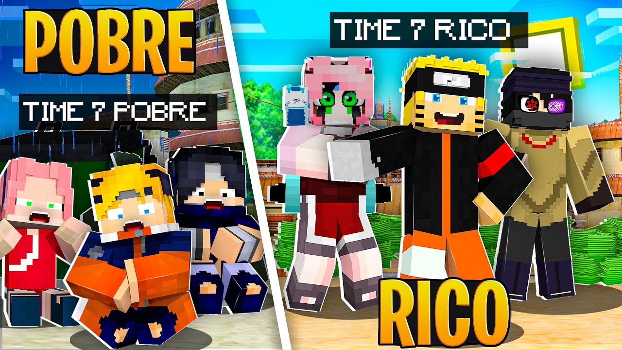 RICO VS POBRE DO TIME 7 no MINECRAFT!