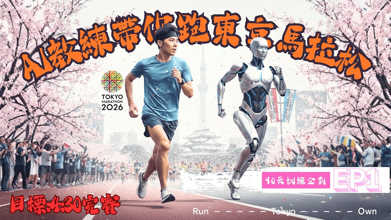 90天企劃！AI教練帶你跑東京馬拉松｜430完賽的終點挑戰！