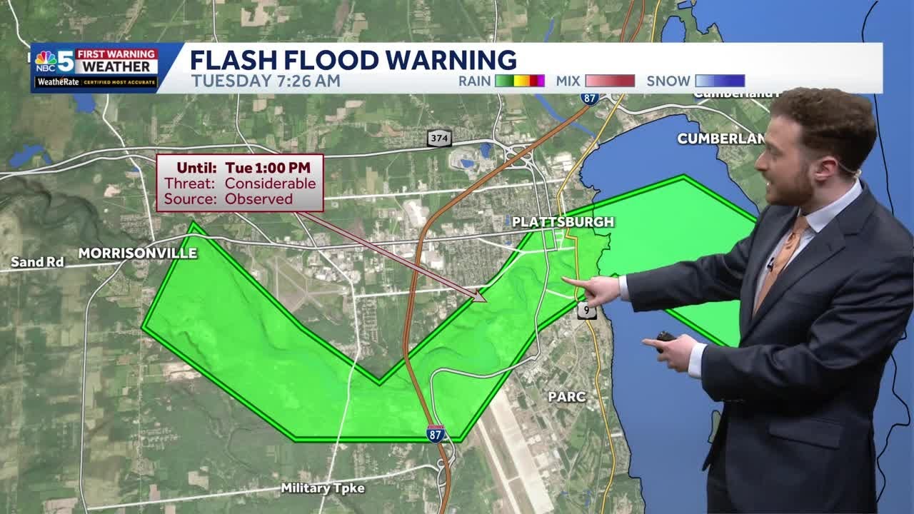 Evacuations ongoing in Morrisonville due to ice jam on Saranac River