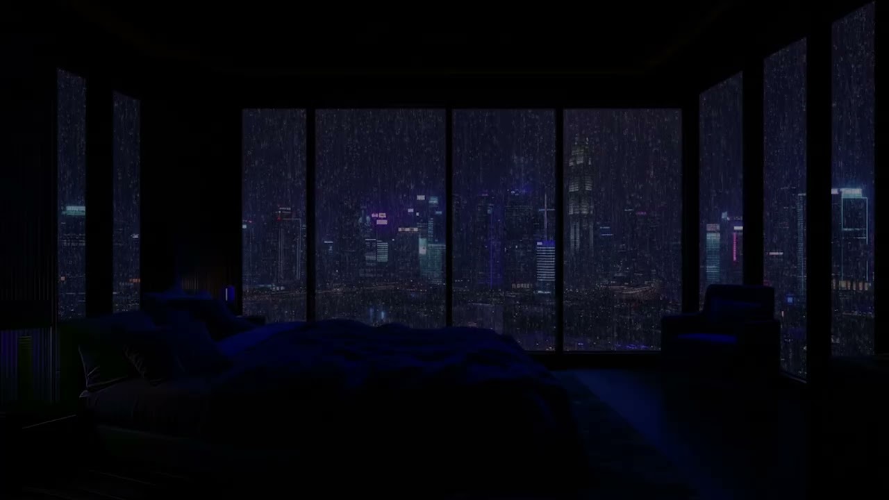 Deep Sleep Rain Sounds with Soft Piano 🌙 Fall Asleep in Minutes | Night Rain Ambience for Relaxation