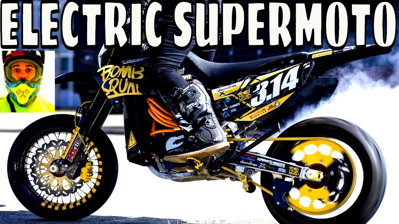 Electric Honda CRF MX vs Petrol Bikes (race track) 50kW Electric Supermoto Build • Sketch Coleman