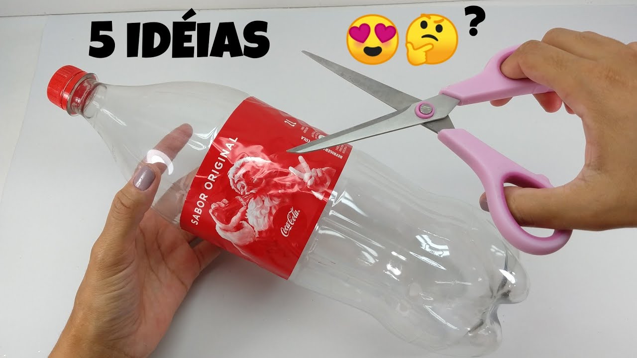5 IDÉIAS GENIAIS COM GARRAFA PET ♥️