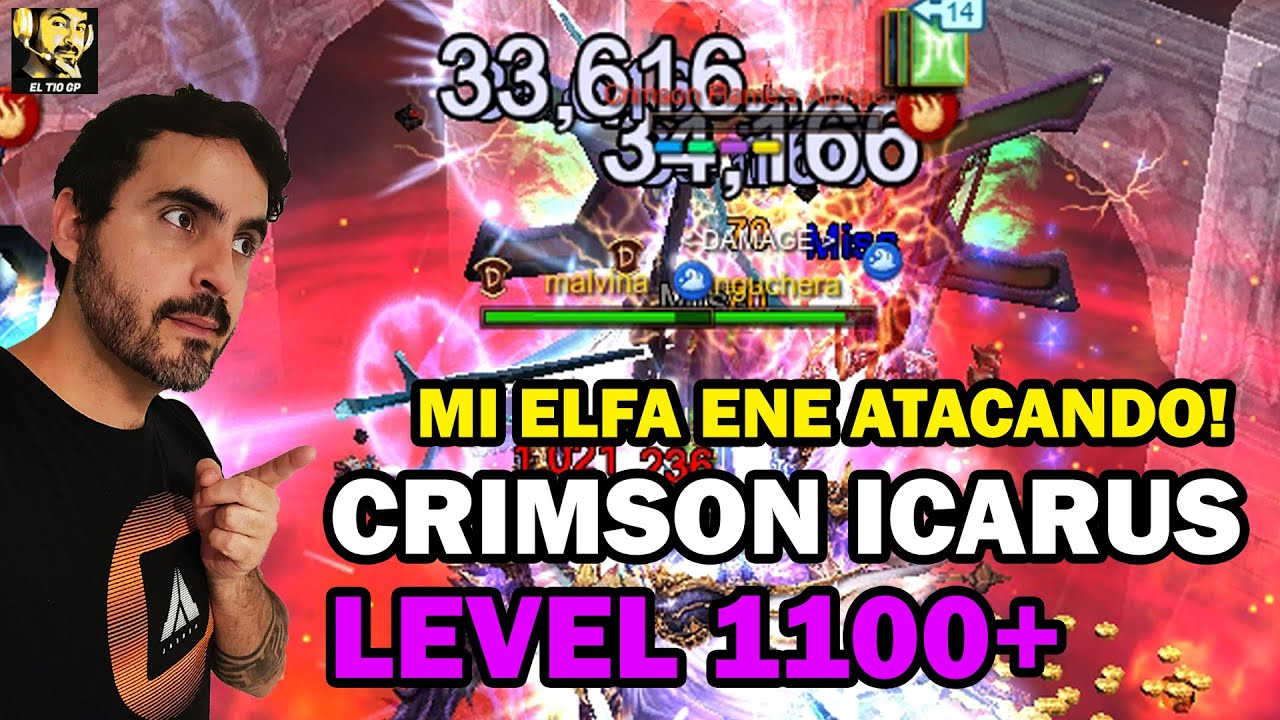 CRIMSON ICARUS ALCHEMIST LVL1100+LA ELFA ENERGIA ATACANDO😱💯l Mu online S20.1.3