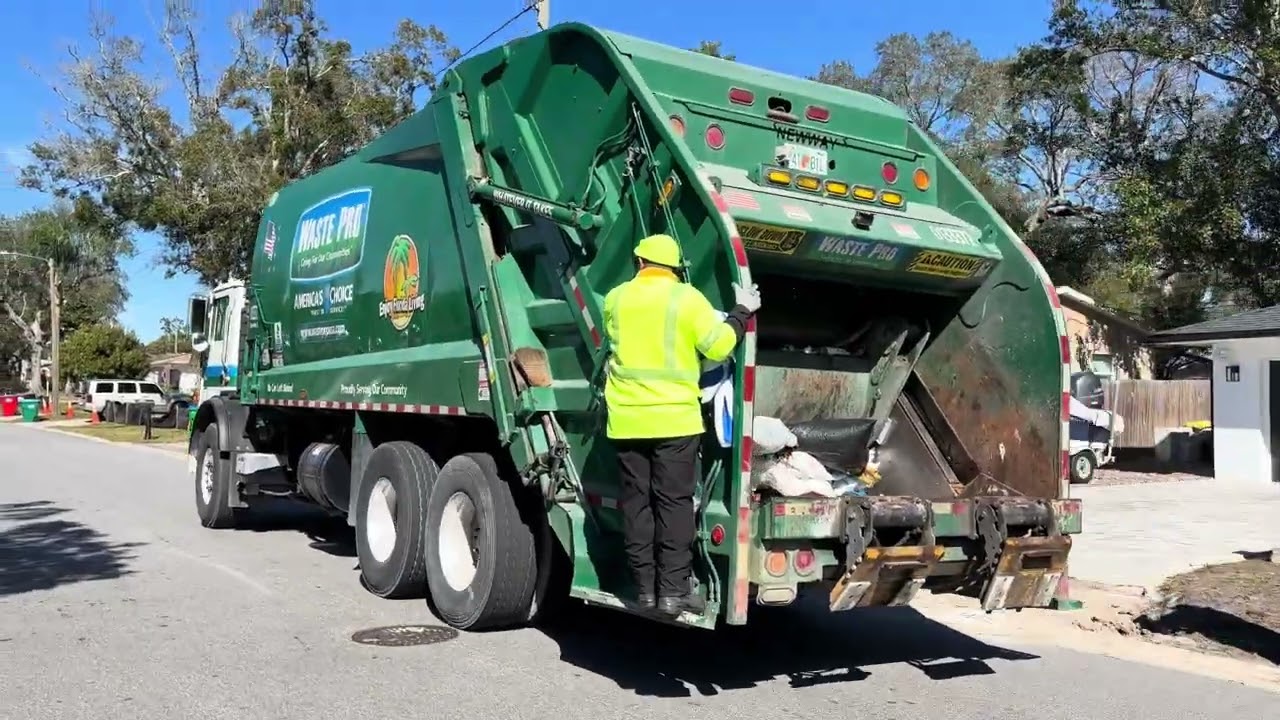 Waste pro garbage truck day