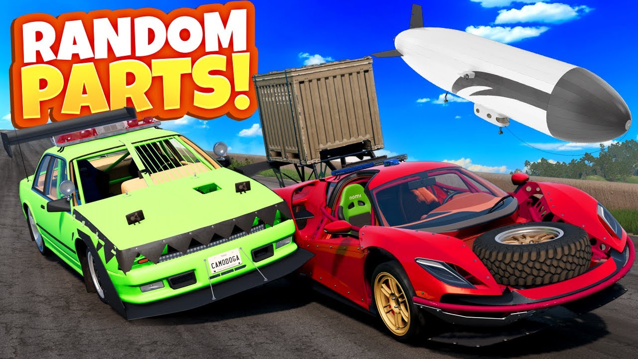 Random Parts Cars Get CRUSHED by RANDOM Gravity in BeamNG Drive Mods!