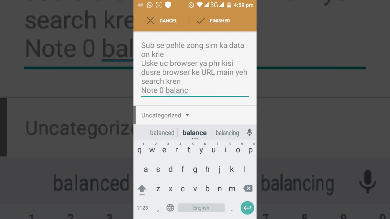 zong free internet 100% working 2017