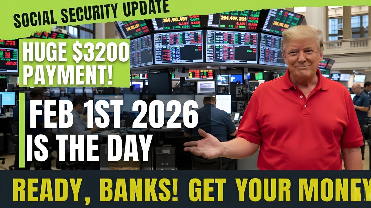 Ready, banks! The $3200 Social Security payment arrives on Feb 1st 2026.