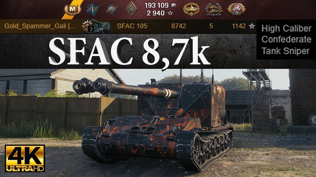 SFAC 105 Masterclass! 8742 DMG & 5 Kills | World of Tanks Ultra HD 4K Gameplay