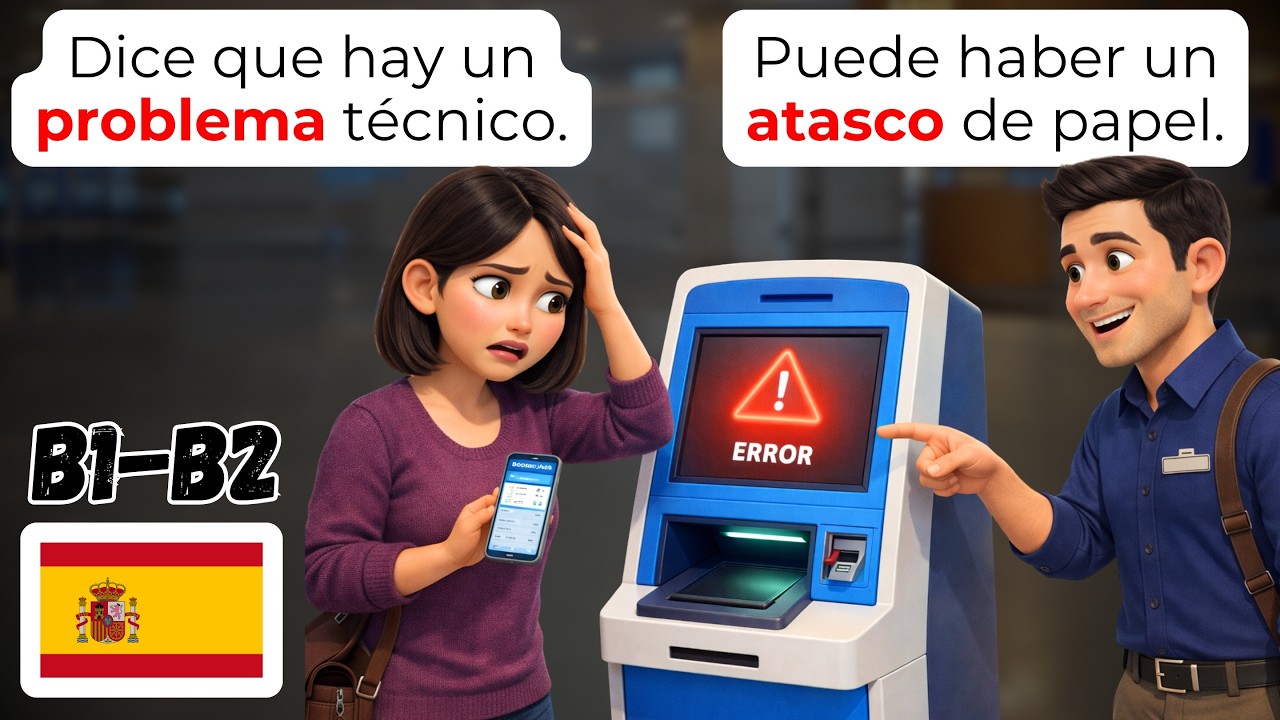 🇪🇸 15 Испанских диалогов в киоске аэропорта (B1-B2) | Реальные ситуации путешествий