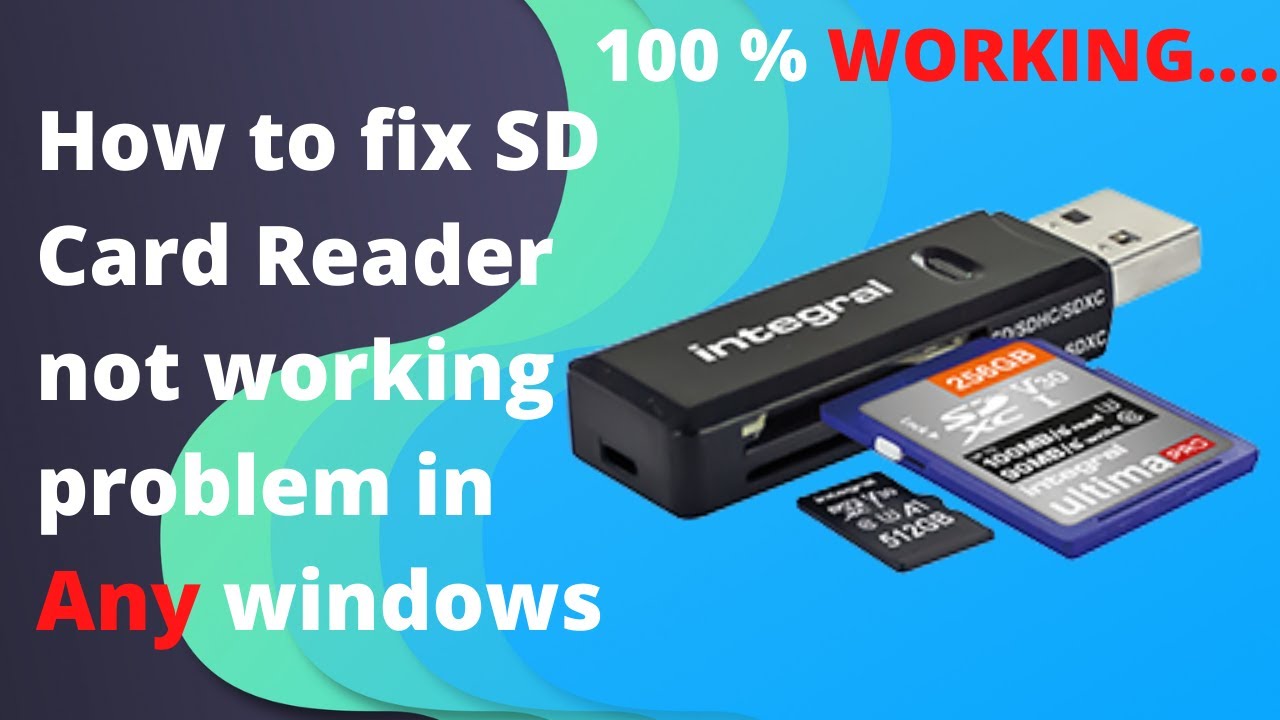 How to fix SD Card Reader not working problem in windows 10 Card Reader usb driver problem solution