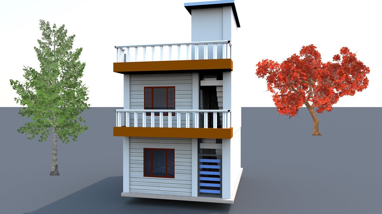 16 by 24 Low Budget house plan,16 by 24 Home Design,16 by 24 house plan with front elevation