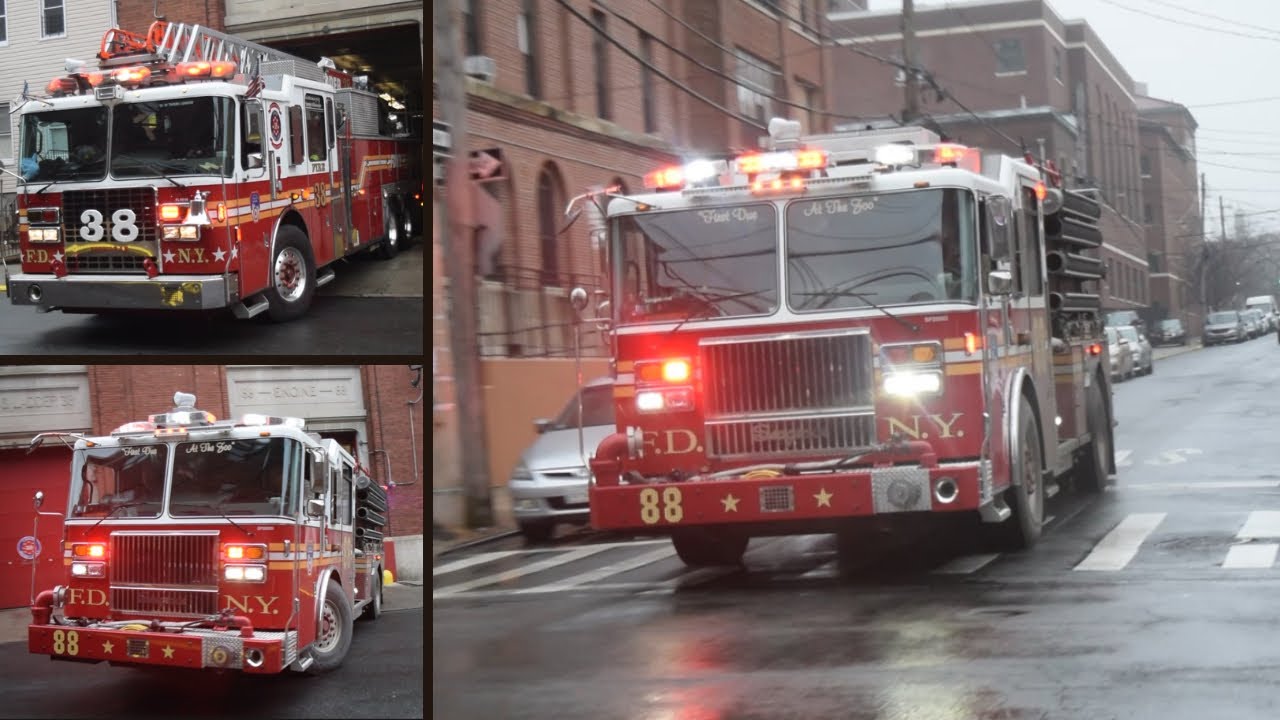 [AIRHORN!] FDNY Engine 88 & Ladder 38 respond to multiple separate runs
