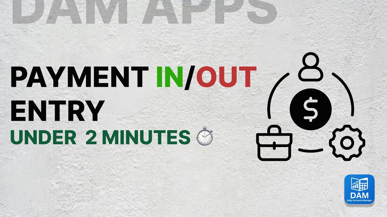How to Record Payment In & Payment Out in DAM 2.0 | Cash & Bank Entry Guide