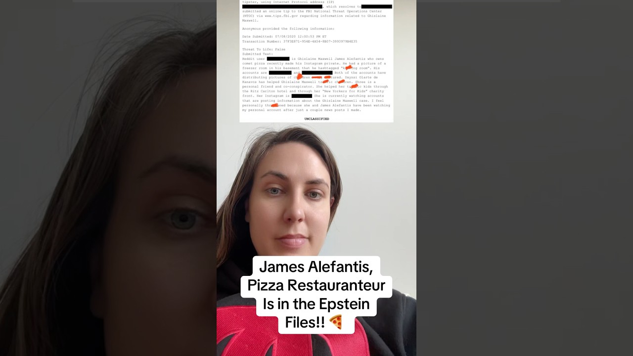 Джеймс Алефантис, владелец пиццерии, фигурирует в деле Эпштейна!