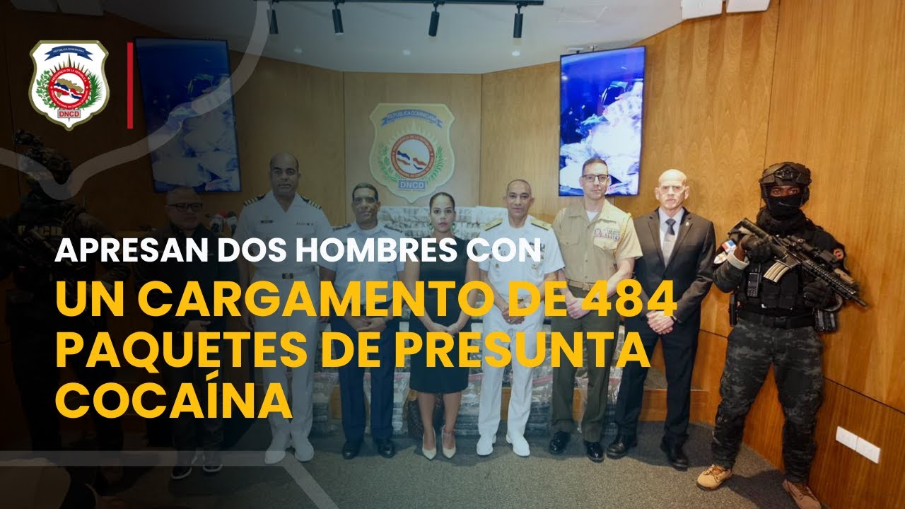 APRESAN DOS HOMBRES CON UN CARGAMENTO DE 484 PAQUETES DE PRESUNTA COCAÍNA
