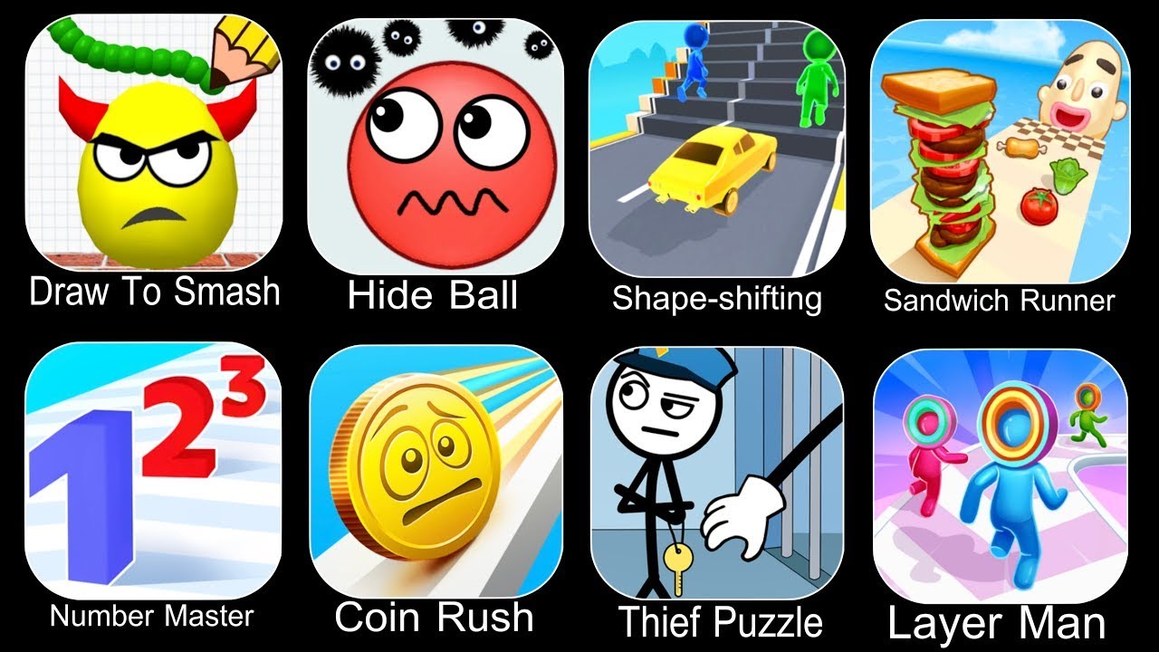 Hide Ball Logic puzzle Game / Draw to Smash Game / Gameplay