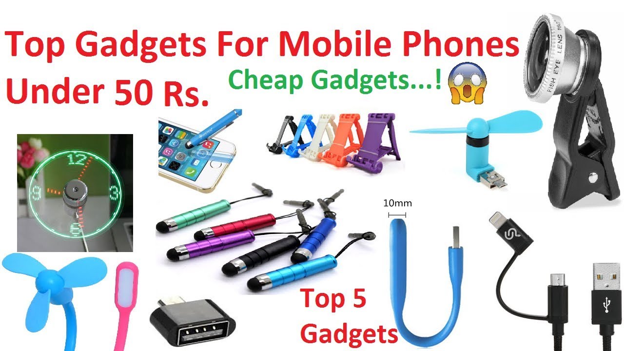 Top 5 Mobile Gadgets For Mobile Phones Under 50 Rs. | Cheap Gadgets