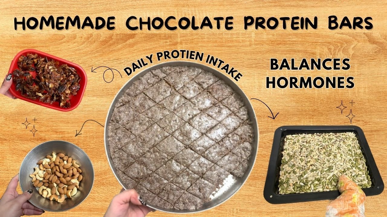 Easy & Tasty Chocolate Protein Bars 🤎 | High Protein Dessert