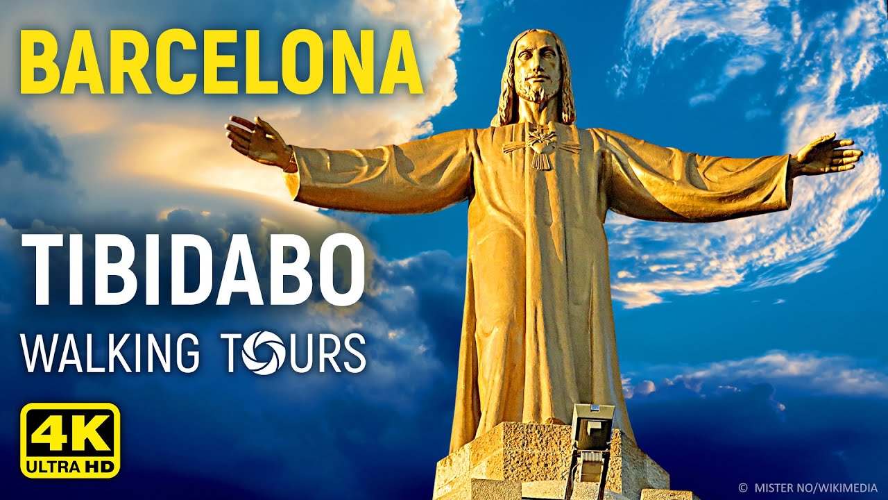 4K Barcelona (Spain) Tibidabo Walking Tour • June 2022