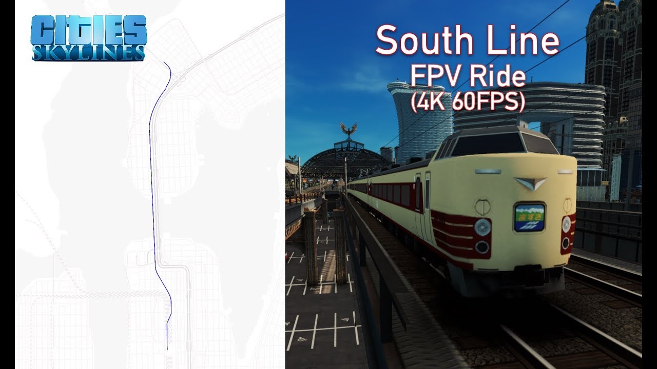 South Line FPV (Cities Skylines Realistic Train Ride)
