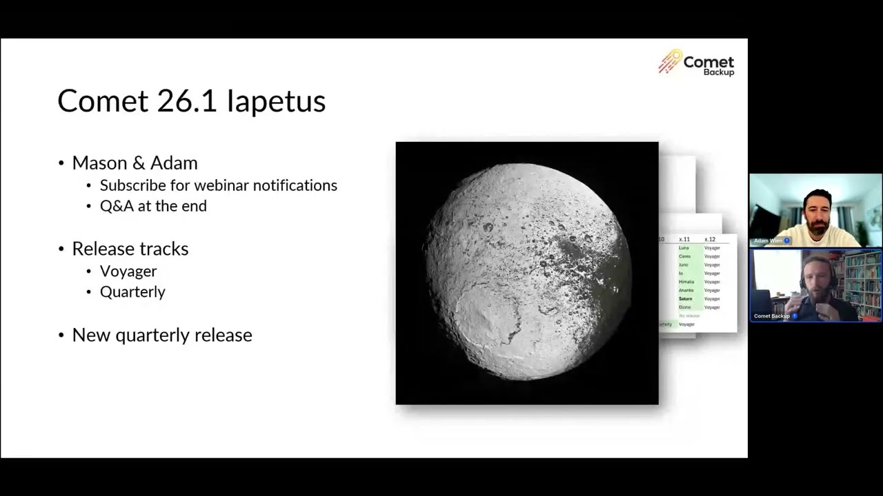 Q1 2026 | Comet Backup 26.1 Iapetus Quarterly Release Product Showcase