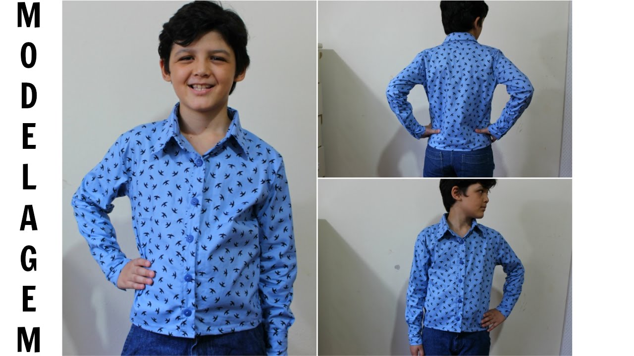 MODELAGEM DE CAMISA MASCULINA INFANTIL