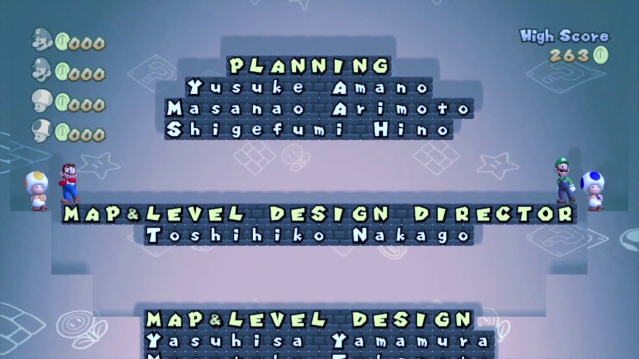 New Super Mario Bros: The Complete Staff Roll Nightcore