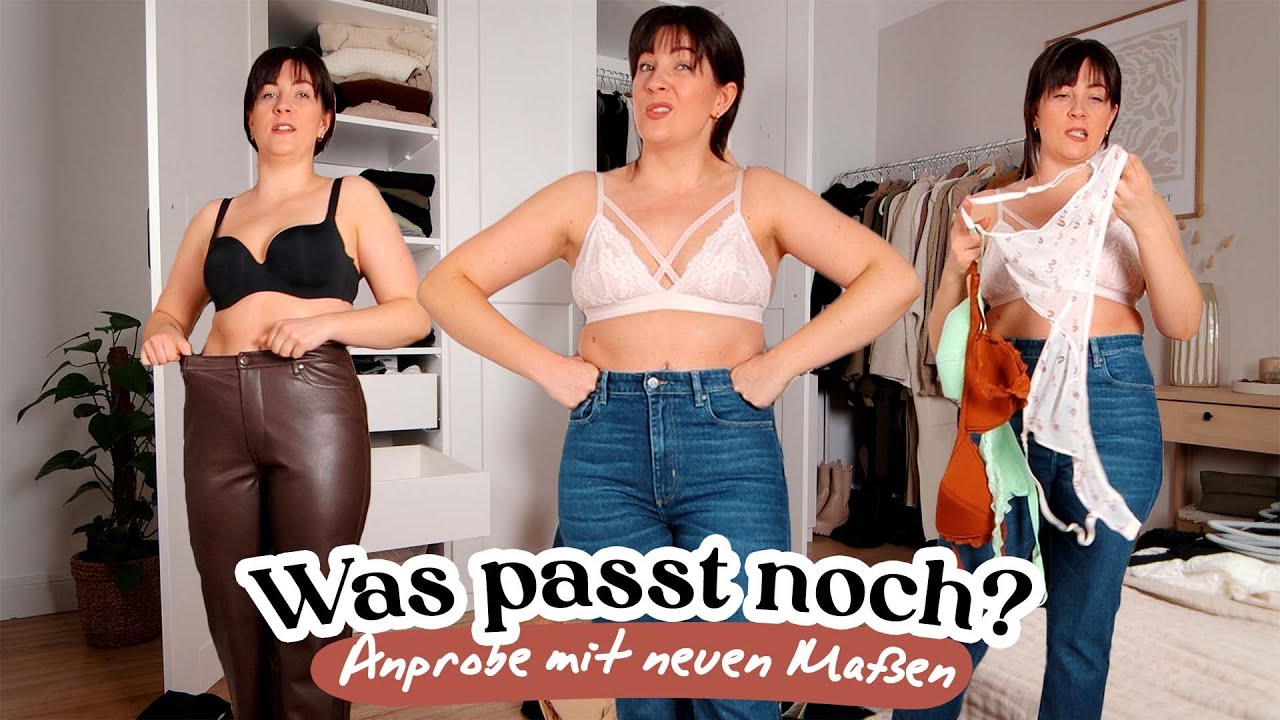 Ich PROBIERE meinen KLEIDERSCHRANK in NEUER FIGUR | Passen meine BHs und Jeans noch?