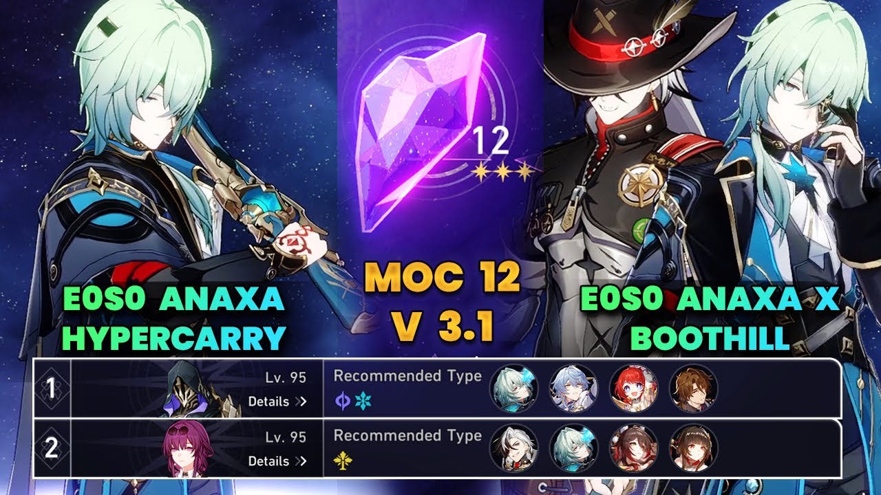 E0S0 Anaxa Hypercarry & E0S0 Anaxa x Boothill | MOC12 | 3 Stars | HSR | V3.2 |